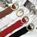 ウエストマーク ベルト レディース 太 ゴム バックル 金具 装飾 アクセサリー おしゃれ トップス コート スカート ジャケット 伸縮 弾性 黒 白 赤 普段使い