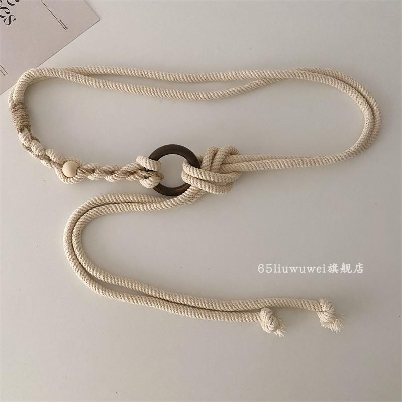 ウエストマーク ベルト レディース ロープ バックル 装飾 アクセサリー おしゃれ レトロ エスニック ボ..