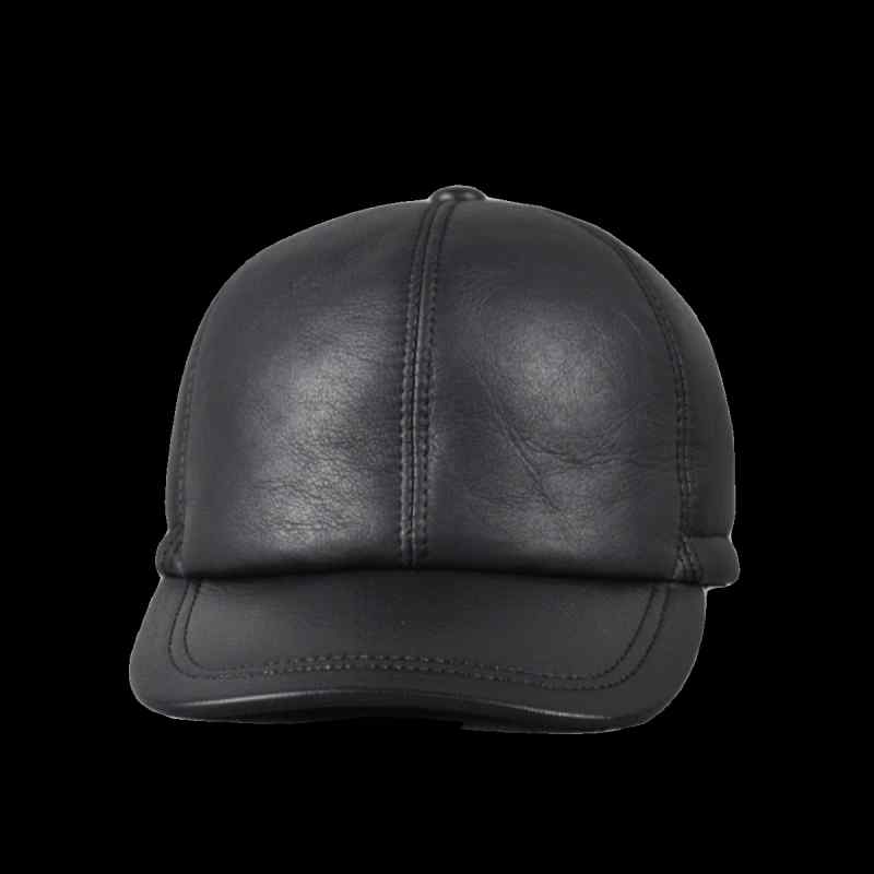 メンズ レザー キャップ ファー 一体型 シープスキン 冬 ウール 耳あて カバー 防寒 厚手 暖かい シニア シンプル カジュアル 普段使い レジャー 柔らかい 大きいサイズ 黒(4.0)