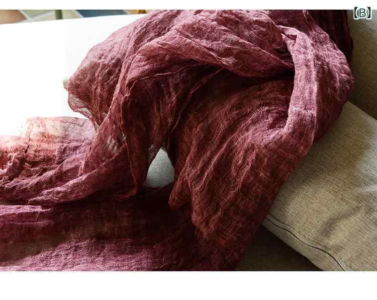 ストール 秋冬 メンズ リネン 普段使い 薄手 スカーフ 韓国 春夏 レトロ 赤 緑 グレー シンプル カジュアル 無地 おしゃれ 柔らかい プレゼント