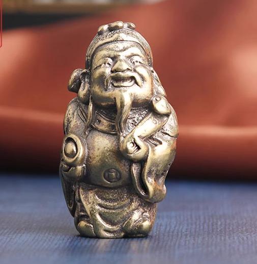 インテリア オブジェ 置物 雑貨 真鍮 神 福 幸運 装飾 コレクション 銅 飾り リビング デスク 工芸品 アンティーク調 シンプル エスニック 卓上 おしゃれ 小さい