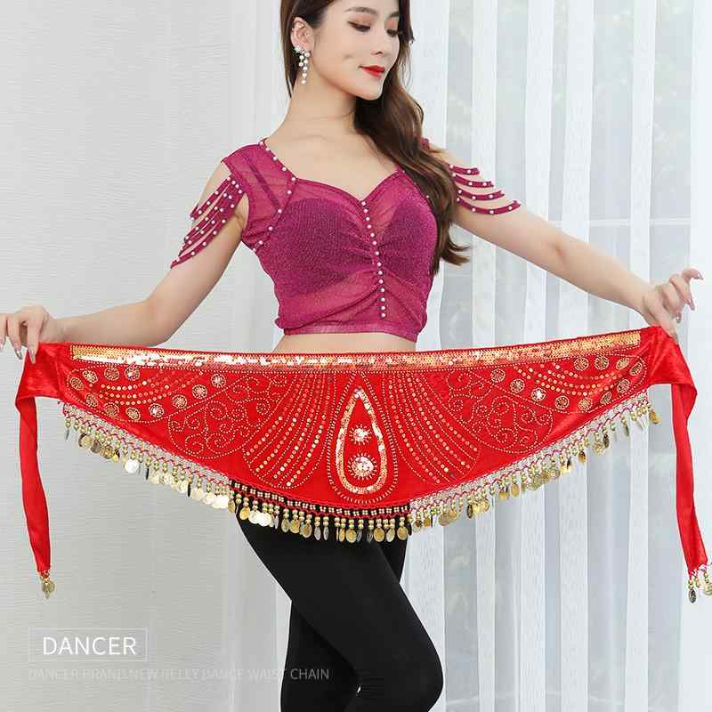 ヒップスカーフ ベリーダンス 衣装 大人 ウエスト バンド インド エスニック パフォーマンス 初心者 刺..