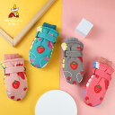 手袋 キッズ 女の子 男の子 かわいい 暖かい 冬 防風 防寒 ミトン 面ファスナー バックル シリコン うさぎ いちご 裏ボア ピンク 緑 グレー 屋外 スキ...
