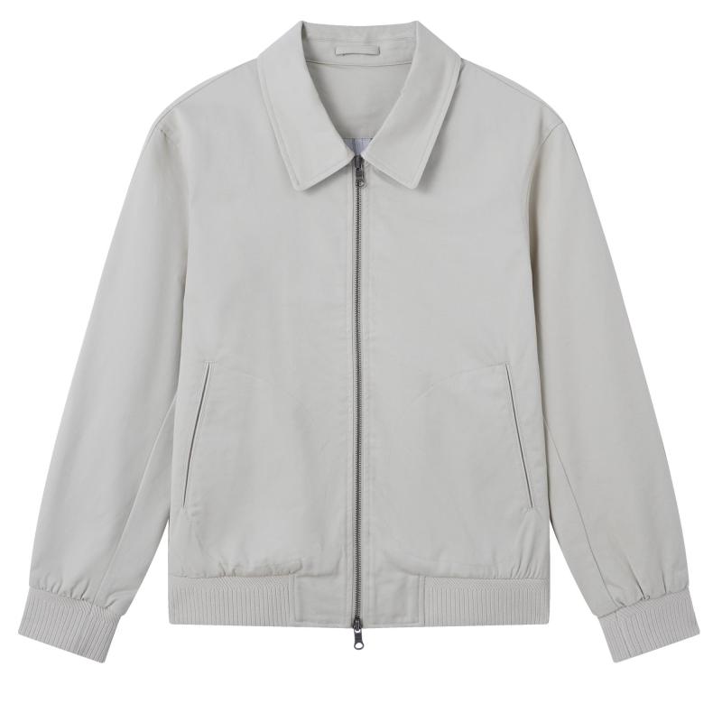 ジャケット メンズ 秋 ビジネス 紳士 カジュアル 英国 シンプル コットン アウター 通勤 大きいサイズ ジップアップ 綿 普段使い レジャー 長袖 防風 襟 無地 かっこいい 黒 アプリコット