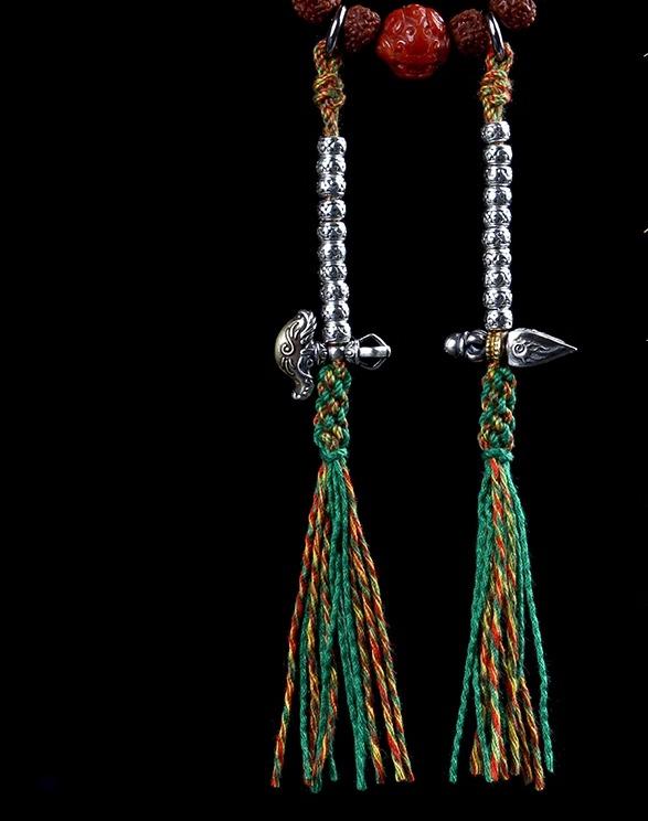 ハンドメイド アクセサリーパーツ diy 手作り ビーズ 手芸 素材 ブレスレット ネックレス シルバー 金剛 剣 杖 サイド ハンギング