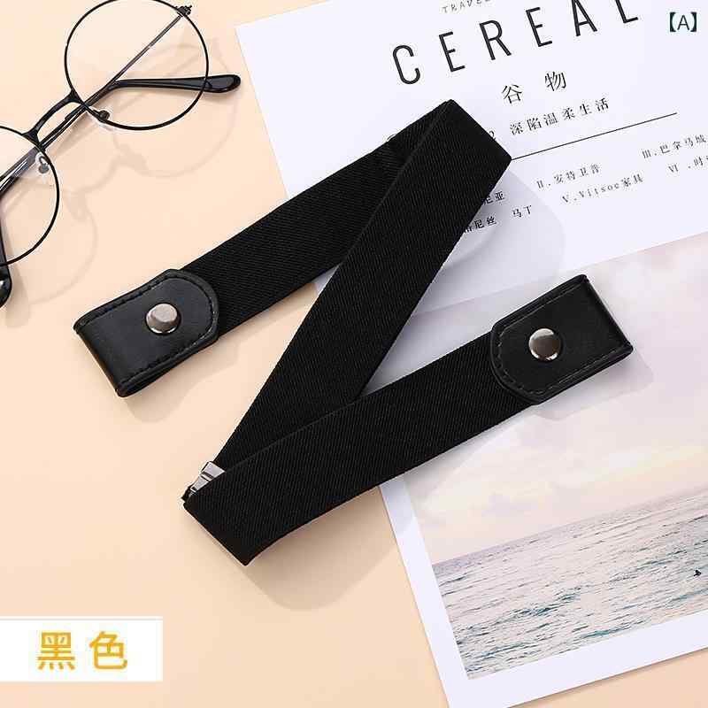 ベルト ゴム バックルなし 穴なし カジュアル ユニセックス 調整 ストレッチ ウエストバンド 引き締め ジーンズ 子供 大人 おしゃれ すっきり 簡単取付 黒 茶 ベージュ