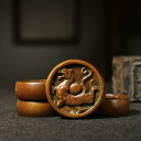 文鎮 おしゃれ チャイナ風 墨 四神 レトロ ブロンズ 虎 ドラゴン ギフト 装飾品 書斎 合金 ラウンド ペーパーウェイト 本 プレス 小さめ