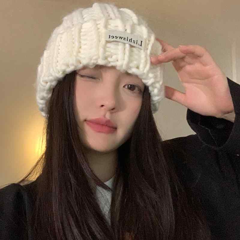ニット帽 レディース おしゃれ 秋冬 ビーニー 韓国 大きめ ウール リブ 防寒 暖かい ワッチキャップ 帽子 耳 保護 パイル 厚手 柔らかい 小顔効果 シンプル カジュアル ストリート 普段使い お出かけ 旅行 ホワイト ピンク ブラック