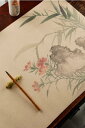 書道 下敷き フェルト ウール 中国風 毛筆 絵画 デスクマット 柔らかい 染みない 二層 両面 布パッド 習字 練習 写経 おしゃれ 花