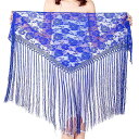 ベリーダンス ヒップスカーフ レディース 三角形 タッセル レース 花柄 ロング丈 オリエンタル アクセサリー 小物 コスチューム 腰巻き ステージ衣装 練習着...