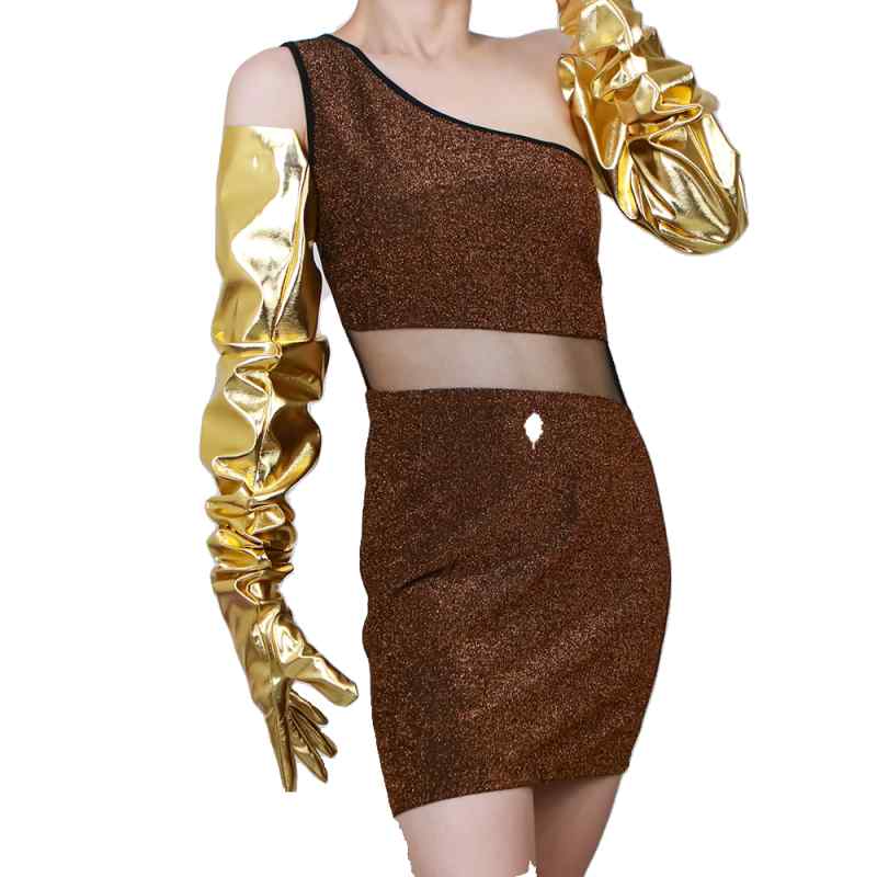 レザー グローブ レディース パテントレザー ロング 手袋 ルーズ ゆったり 大きめ ワイド スリーブ 艶 派手 ソフト セクシー コスプレ ステージ 衣装 白 黒 赤