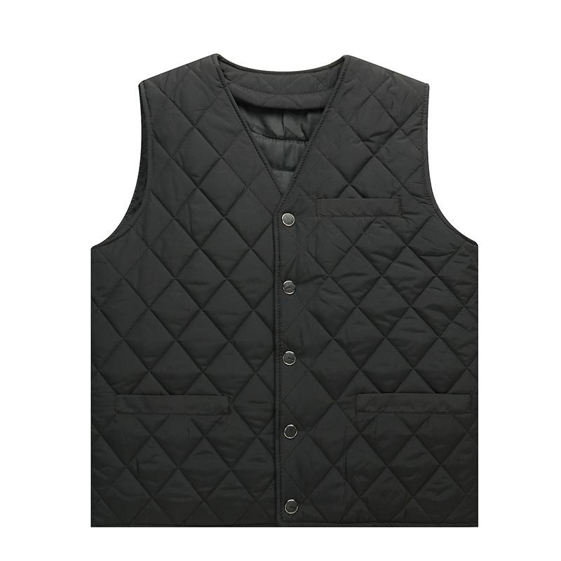 ベスト メンズ 冬 ウール 秋 一体型 厚手 チョッキ 暖かい Vネック 大きいサイズ ポケット ボタン 防寒 保温 カジュアル 普段使い レジャー アウトドア おしゃれ 無地 シンプル 黒 緑 グレー