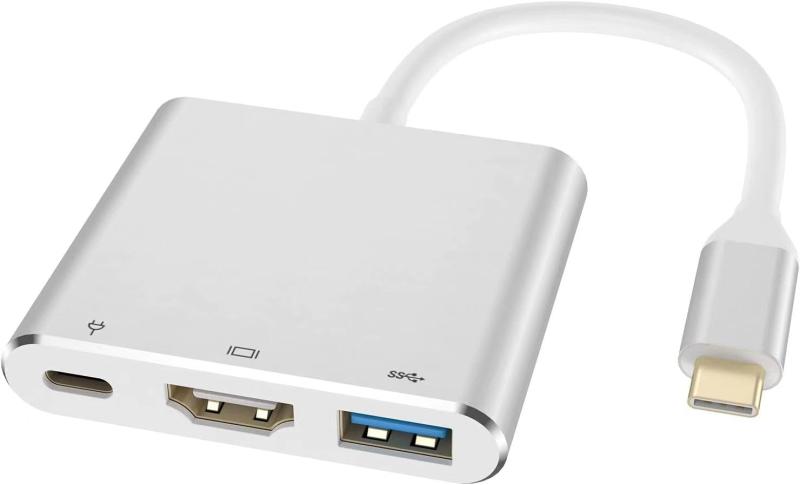 USB Type c HDMI アダプタ Tuwejia usb タイプc 4K 解像度 hdmiポート+USB 3.0ポート+USBタイプC急速PD充電ポート 3-in-1 変換 アダプタ UHDコンバータ MacBook Pro/MacBook Ai