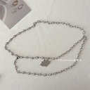 チェーンベルト レディース ウエストマーク 装飾 小さめ 金属 普段使い レジャー ストーン 光沢 フック 細 ワンピース シャツ シルバー