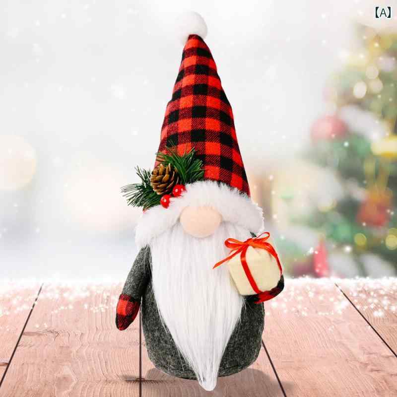 クリスマス 飾り 人形 ドール 置物 12月 冬 装飾 ギフト こども 窓辺 おじいさん スノーマン とんがり帽子 ハット かわいい