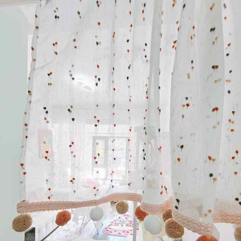小窓用カーテン キッズ レトロ 家庭用 子ども部屋 リビング 寝室 浴室 キッチン パーテーション 目隠し..