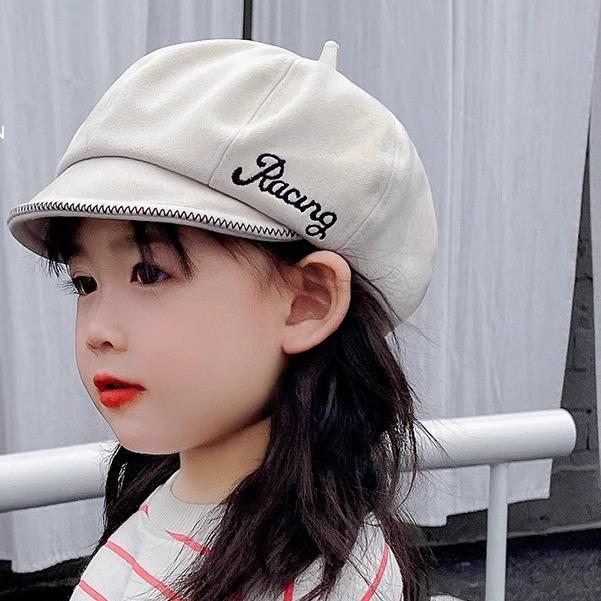 キッズ キャスケット 女の子 帽子 秋冬 つば短 防寒 暖かい 柔らかい 日よけ 旅行 外遊び 普段使い 韓..