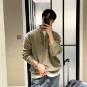 暖かい セーター メンズ ハーフジップアップ 韓国 ゆったり スタンドカラー 秋冬 おしゃれ シンプル 無地 トップス 長袖 プルオーバーカーキ 黒 青 普段使い カジュアル(4)
