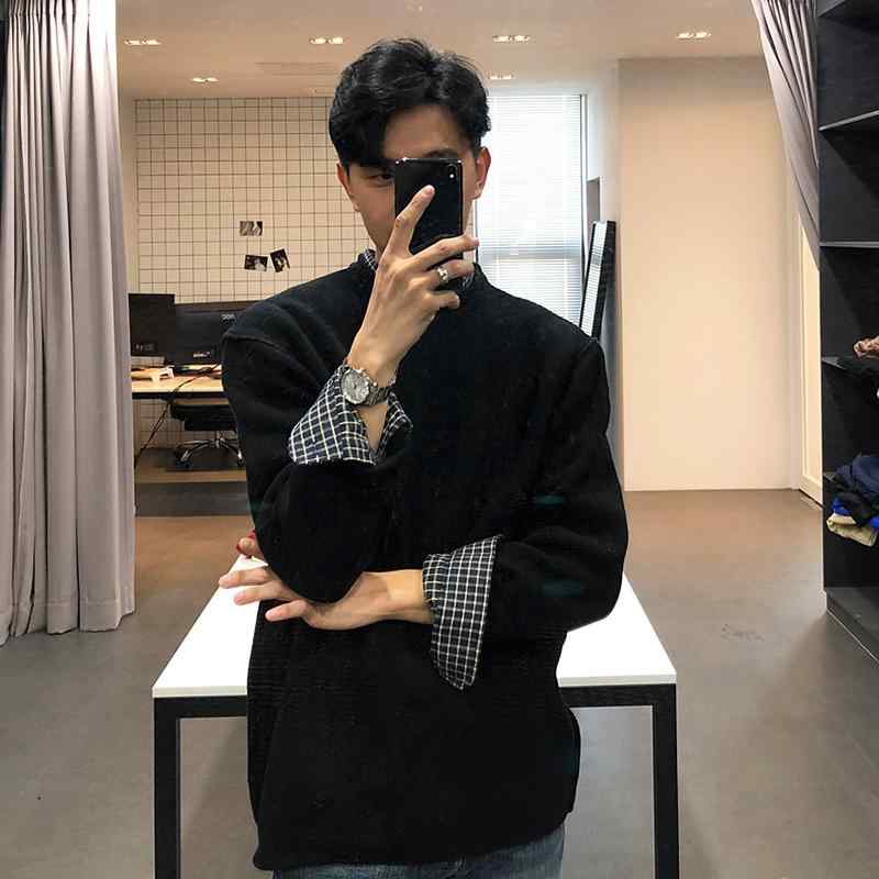 暖かい セーター メンズ 春秋 韓国 プルオーバー 無地 ニット 普段使い ラウンドネック 長袖 おでかけ ビスコース ポリエステル ナイロ..