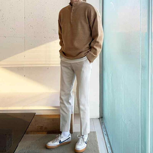 おしゃれ セーター メンズ 男性 紳士 韓国 春秋 ニット 長袖 トップス スタンドカラー ヘンリー カジュアル オフィス 普段使い ルーズ ベージュ 黒 緑 無地 ハーフボタン シンプル おしゃれ セーター メンズ 男性 紳士 韓国 春秋 ニット 長袖 トップス スタンドカラー ヘンリー カジュアル オフィス 普段使い ルーズ ベージュ 黒 緑 無地 ハーフボタン シンプル