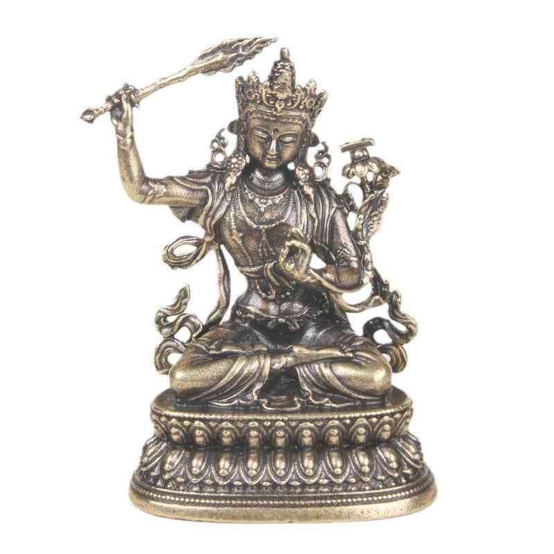 真鍮 置物 オブジェ インテリア 玄関 卓上 リビング オフィス おしゃれ アンティーク調 菩薩 装飾 仏像 宗教 工芸品 コレクション 小物 オーナメント
