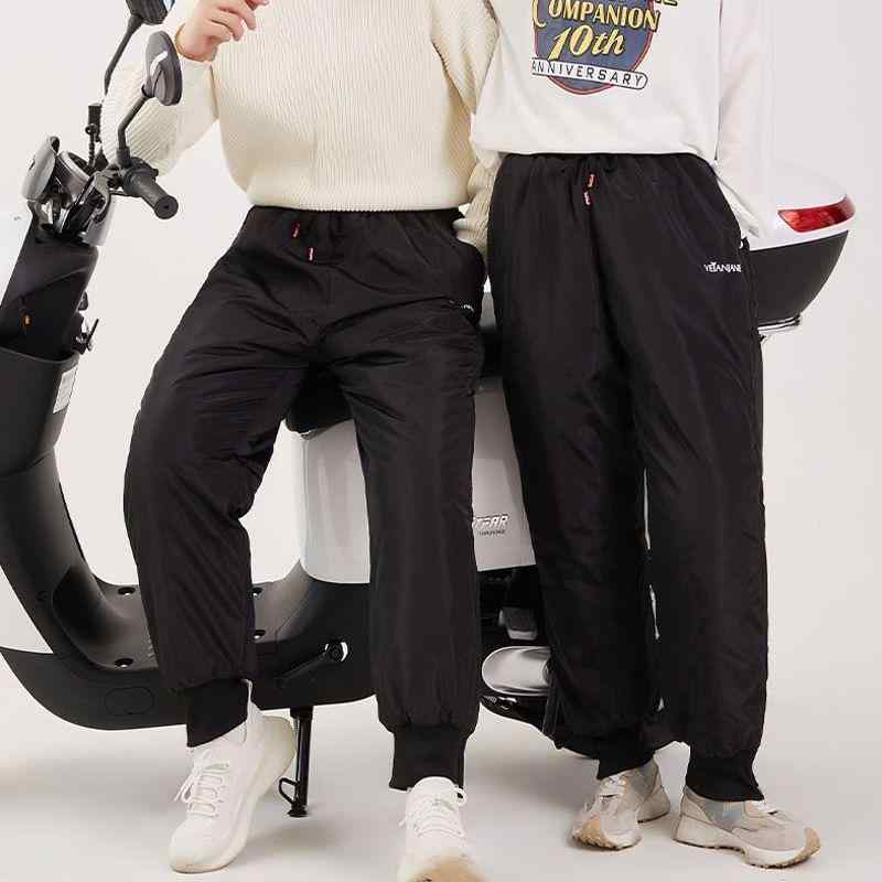 バイク 防寒 レッグカバー ユニセックス サイドジップアップ 保温 保護 防風 防水 裏起毛 ポケット付き..