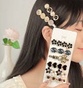 サイド ヘアピン レディース クリップ 髪飾り アクセサリー パール 錆びにくい セット 小さめ 普段使い 発表会 韓国 おしゃれ クマ ハート 花