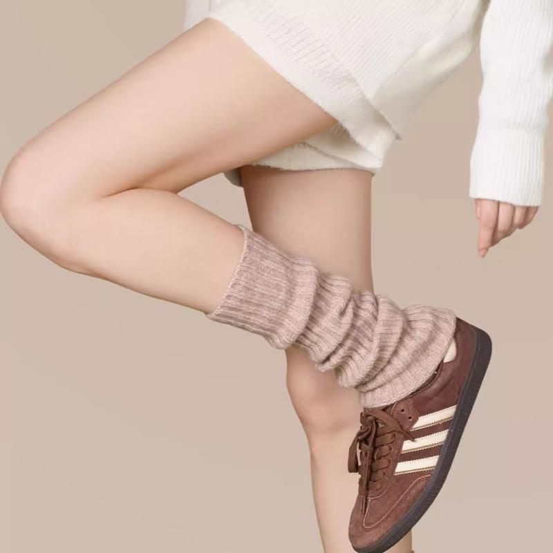 レッグウォーマー 冬 レディース 女性 婦人 秋 厚手 暖かい 保温 ウール ソックス カバー ニット カジュアル Y2K 普段使い 白 ベージュ オートミール...