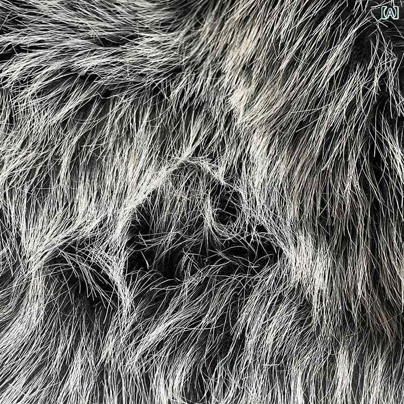 生地 ふわふわ 布 フェイクファー 長毛 フランネル ハンドメイド 手芸 リメイク 人形 着ぐるみ 背景 装飾 衣装 ソファカバー 黒 グレー 無地