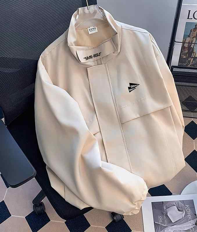アウター メンズ 大きいサイズ ゆったり 防風 レトロ ジップアップ スタンドカラー 面ファスナー カジ..
