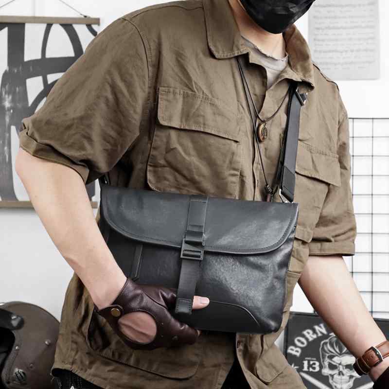 M - レザー バッグ ショルダー メンズ 斜め掛け 大人 おしゃれ シンプル 牛革 カジュアル 通勤