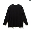 ロンt メンズ 大きいサイズ ゆったり 長袖 インナー カットソー ラウンドネック プルオーバー サイドスリット シンプル 無地 黒 白