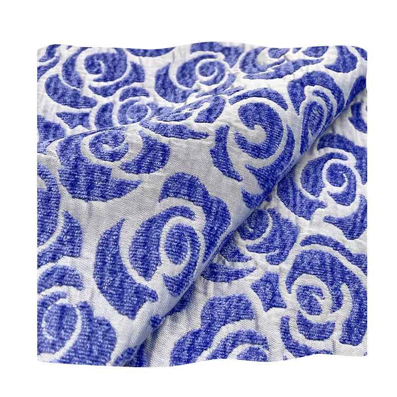 シェニール 生地 厚手 ローズ ジャカード ドレス 韓服 チャイナ風 手作り 手芸 衣服 春秋 花柄 黄色 青 かわいい 透けない 布