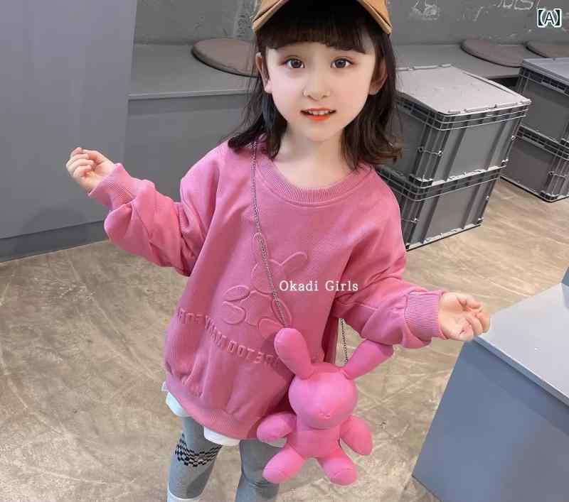 トレーナー キッズ ベビー 女の子 韓国 普段使い 外出用 春秋 ラウンドネック プルオーバー ゆったり セット ぬいぐるみ くま 英文字ロゴ ピンク かわいい