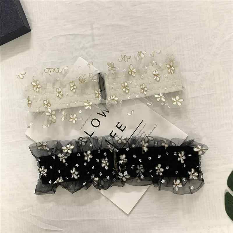 ウエストマーク ベルト レディース 大人 上品 エレガント 伸縮性 ワイド 幅広 レース 刺繡 花柄 普段使..