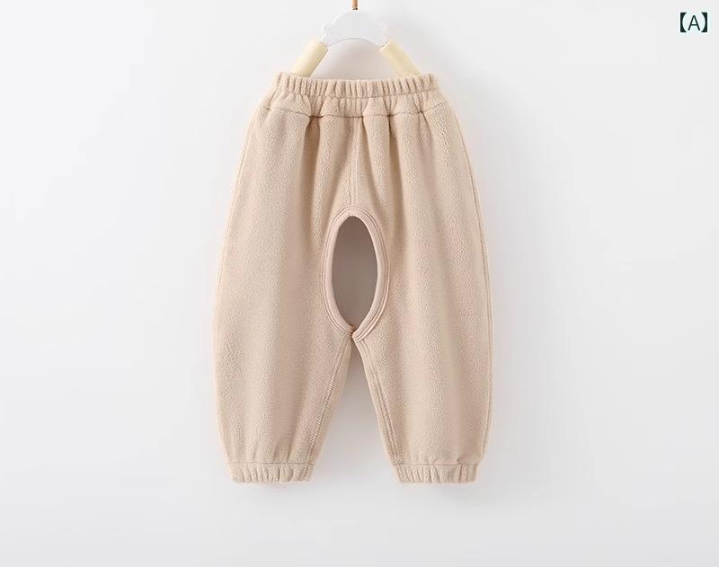 ベビー 冬服 インナーウェア用 フリース クロッチレス パンツ 秋 ウォーム ロング ...
