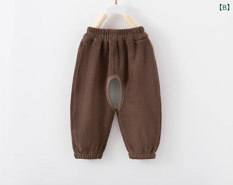 ベビー 冬服 インナーウェア用 フリース クロッチレス パンツ 秋 ウォーム ロング ...