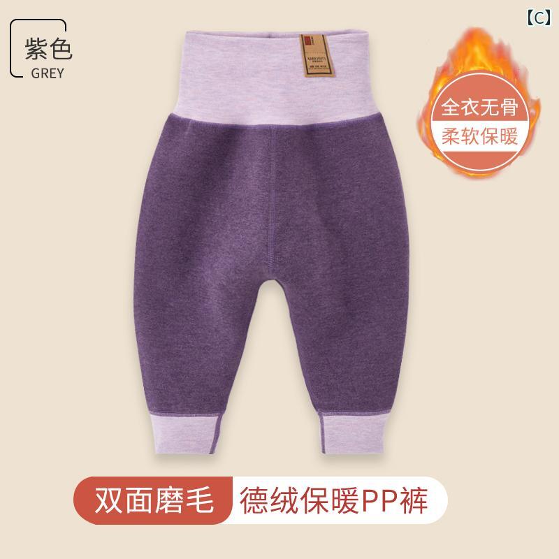 ベビー 大きめ パンツ ウール ハイウエスト 暖かい レギンス サーマル 春秋 蓄熱 ...