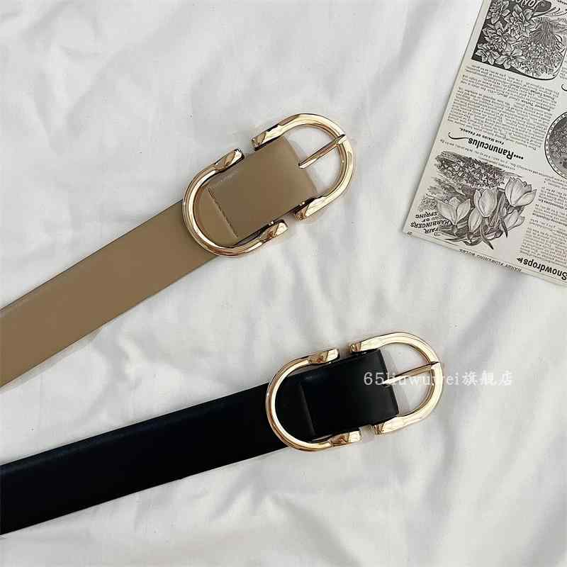 ベルト レディース おしゃれ ウエストマーク バンド 装飾 アクセサリー バックル シンプル スーツ コート スカート PUレザー 外出 普段使い 黒 アイボリー