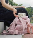 猫 移動 バッグ リュック 抱っこ紐 バッククロス 外出用 お出かけ 旅行 ペット用品 リボン ポケット ピンク 青 かわいい ストライプ