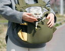 猫 移動 バッグ リュック 抱っこ紐 バッククロス ペット用品 外出 お出かけ 旅行 夏 通気性 ポケット リボン ジッパー カーキ 黄 シンプル 無地