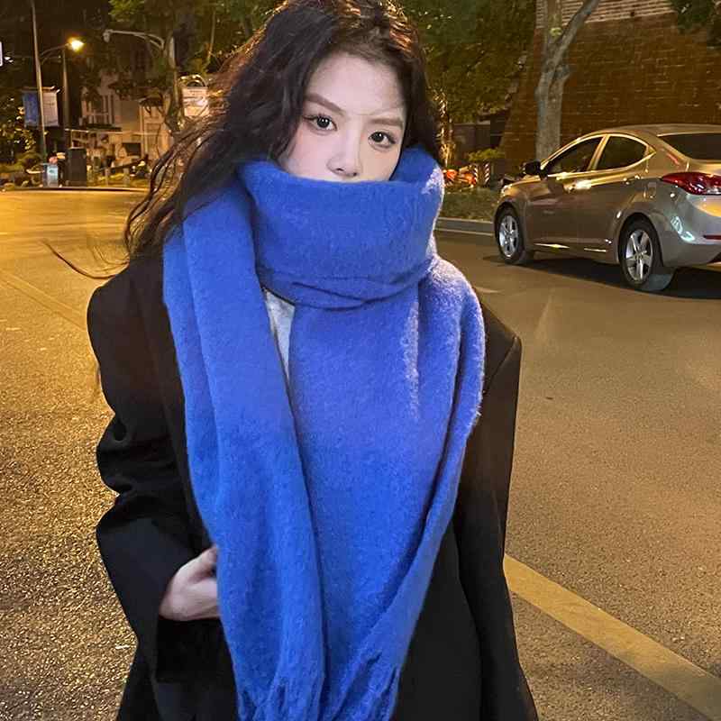 マフラー レディース 暖かい ニット 大人 女性用 冬 防寒 厚手 フリンジ 韓国 モヘア 柔らかい 通勤 普..