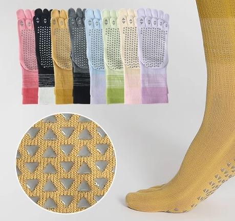 ヨガソックス 5本指 滑り止め レディース 女性 婦人 靴下 綿 オールシーズン 吸汗 耐摩擦性 屋内 フロ..