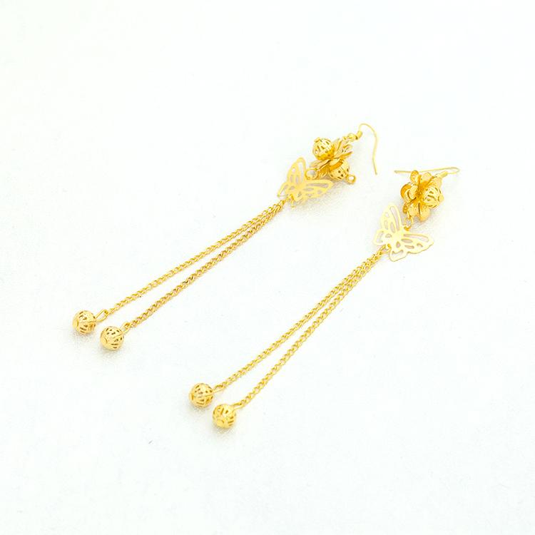 ウエディング アクセサリー 中国 衣装 イヤリング 花嫁 ゴールド 蝶 耳 フック チャイナ 赤 白 ピアス ビーズ 合金 レディース 装飾 かわいい 揺れる