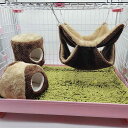 ハムスター 布団 小動物 ハウス 寝床 巣 厚手 暖かい 防寒 保温 もこもこ ふわふわ 綿 チェーン ハンモック テント型 セット かわいい
