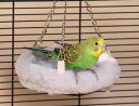 鳥用品 ペット オウム インコ 巣 寝床 暖かい 防寒 保温 冬 もこもこ ふわふわ ハンモック 綿 大きめ 小さめ チェーン フック 無地 ピンク グレー