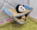 小動物 ハウス モルモット ハムスター 隠れ家 巣 暖かい 防寒 保温 もこもこ ふわふわ ハンモック ジャンプ台 ペット用品 二層 大きめ 小さめ 茶 青