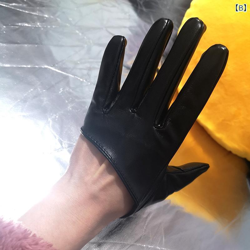 グローブ ショート 手袋 レディース レザー スエード 光沢 小物 イベント パーティー コスプレ ダンス ジャズ マジックショー 演出 衣装 演奏会 ハロウィン 仮装 パンク ゴシック セクシー 黒 白 シルバー ヒョウ柄 メタリック