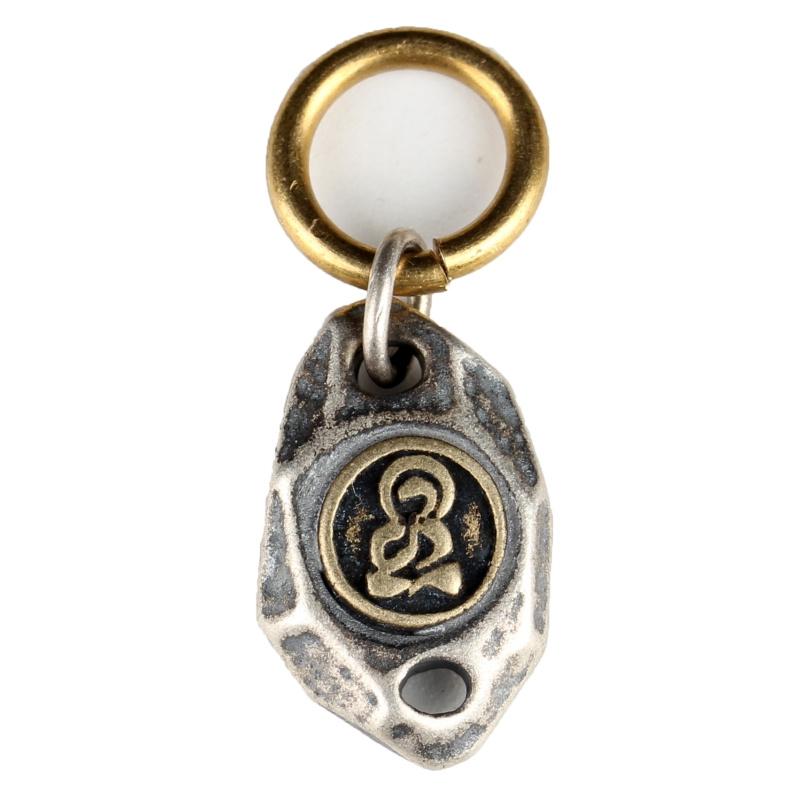 小ぶり ネックレス ペンダント ブレスレット トップのみ アクセサリー 装飾 小物 シンプル 手作り ビーズ スターリングシルバー 真鍮 象嵌 チベット 仏教 無相