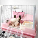 うさぎ 牧草入れ 小動物 ペット用品 大容量 防水 面ファスナー モルモット チンチラ ハムスター 吊り下げ フック ピンク グレー 黄(4)